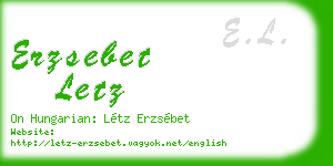 erzsebet letz business card